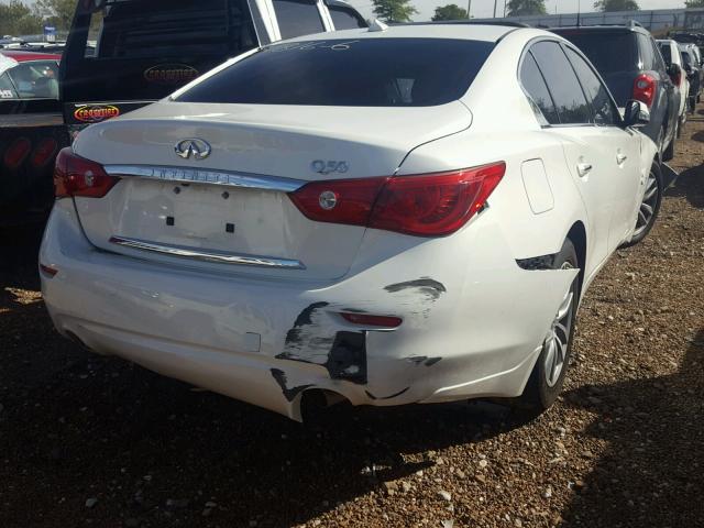 JN1BV7AP9EM673273 - 2014 INFINITI Q50 BASE WHITE photo 4