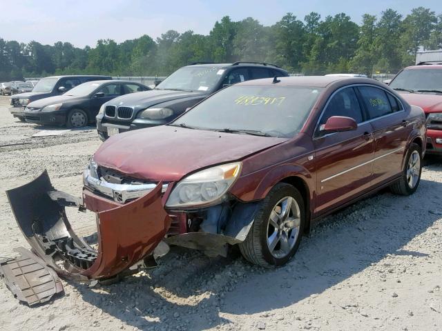 1G8ZS57N48F255219 - 2008 SATURN AURA XE MAROON photo 2