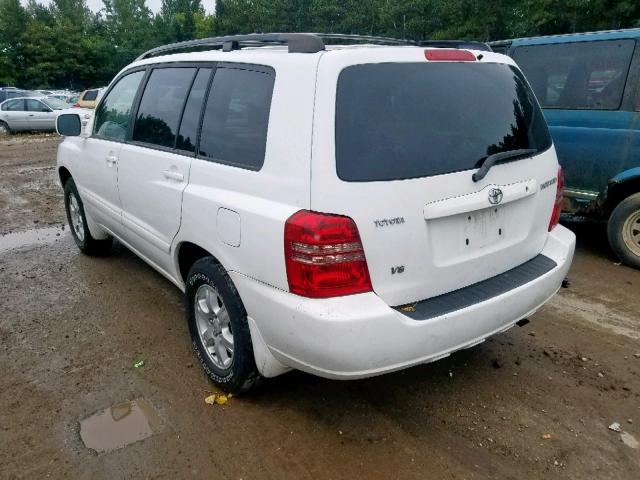 JTEGF21A410022922 - 2001 TOYOTA HIGHLANDER WHITE photo 3