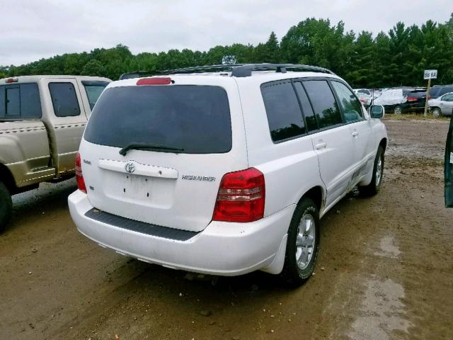 JTEGF21A410022922 - 2001 TOYOTA HIGHLANDER WHITE photo 4