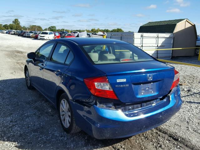 2HGFB2F99CH557447 - 2012 HONDA CIVIC EXL BLUE photo 3