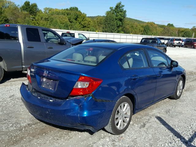 2HGFB2F99CH557447 - 2012 HONDA CIVIC EXL BLUE photo 4