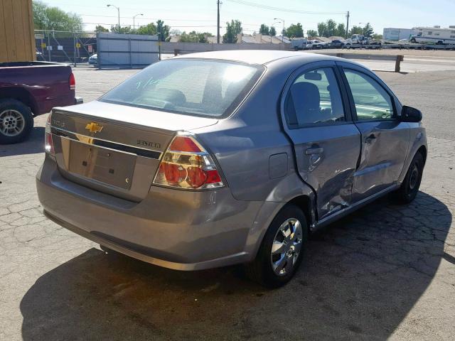 KL1TD5DE8AB123224 - 2010 CHEVROLET AVEO LS SILVER photo 4