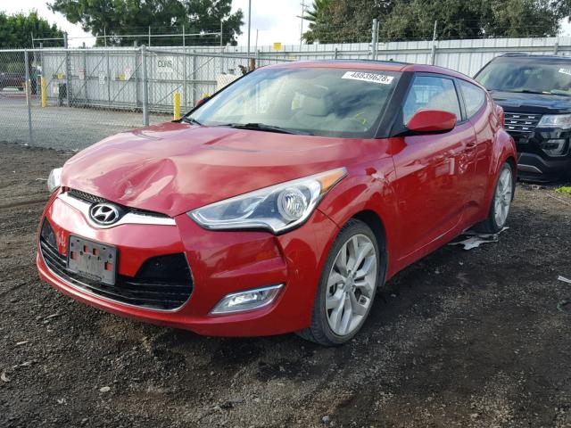 KMHTC6AD0DU088535 - 2013 HYUNDAI VELOSTER B RED photo 2