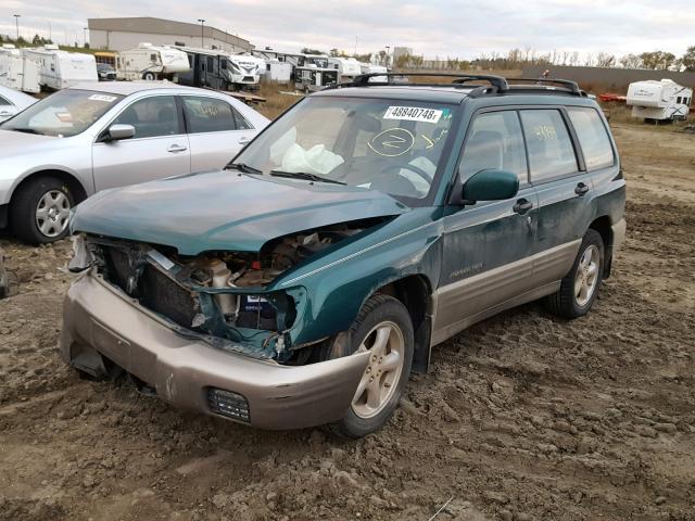 JF1SF65521H716728 - 2001 SUBARU FORESTER S GREEN photo 2