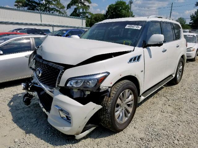 JN8AZ2NF1H9645139 - 2017 INFINITI QX80 BASE WHITE photo 2