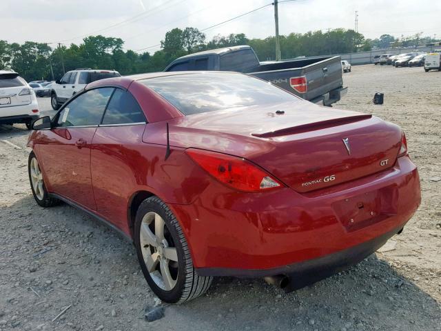 1G2ZH351874111471 - 2007 PONTIAC G6 GT RED photo 3