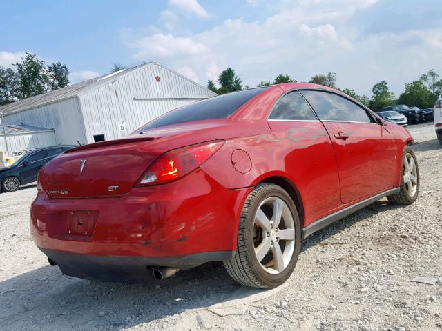 1G2ZH351874111471 - 2007 PONTIAC G6 GT RED photo 4