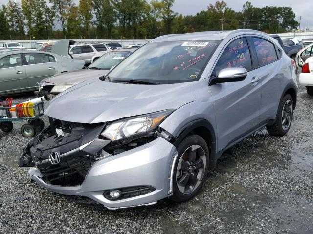 3CZRU6H79JM713035 - 2018 HONDA HR-V EXL SILVER photo 2