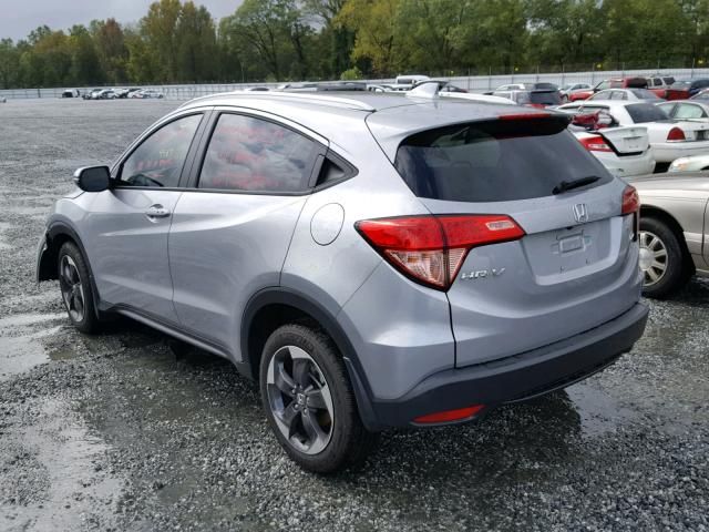 3CZRU6H79JM713035 - 2018 HONDA HR-V EXL SILVER photo 3