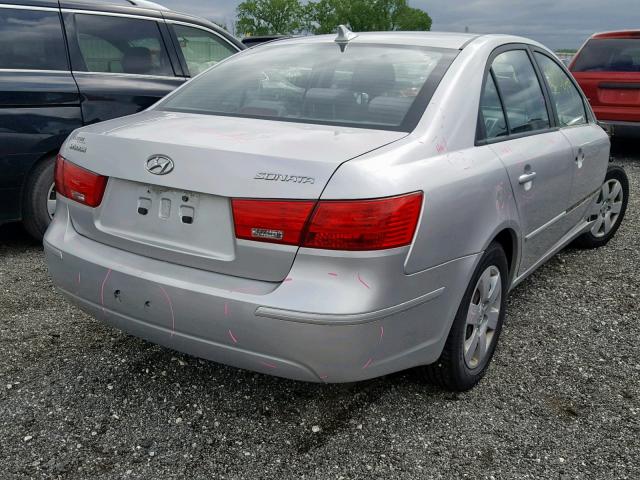 5NPET46C89H532943 - 2009 HYUNDAI SONATA GLS SILVER photo 4