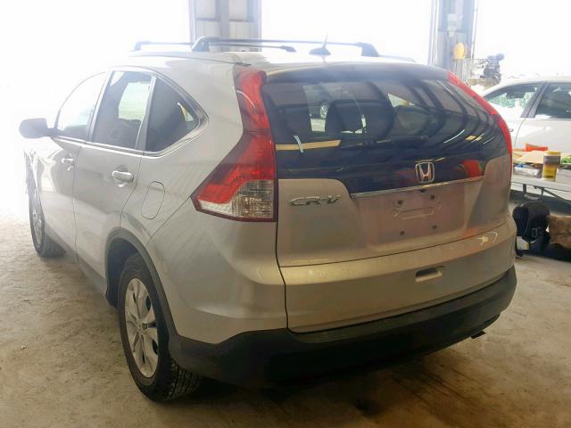 2HKRM3H79EH501350 - 2014 HONDA CR-V EXL GRAY photo 3