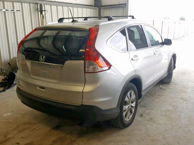 2HKRM3H79EH501350 - 2014 HONDA CR-V EXL GRAY photo 4