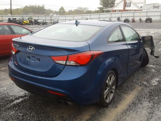 KMHDH6AH9EU027565 - 2014 HYUNDAI ELANTRA CO BLUE photo 4