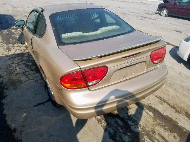 1G3NL12E52C127744 - 2002 OLDSMOBILE ALERO GL GOLD photo 3