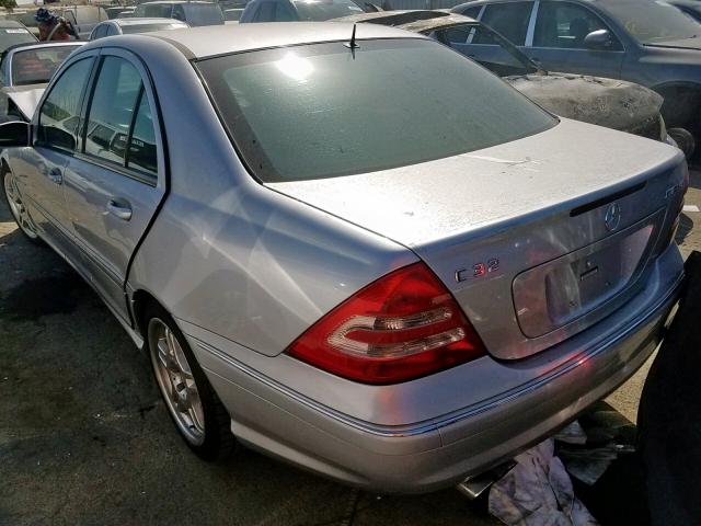 WDBRF65J93F387593 - 2003 MERCEDES-BENZ C 32 AMG K SILVER photo 3