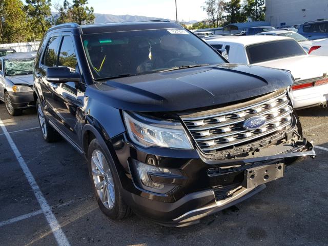 1FM5K7F8XGGB64231 - 2016 FORD EXPLORER L BLACK photo 1