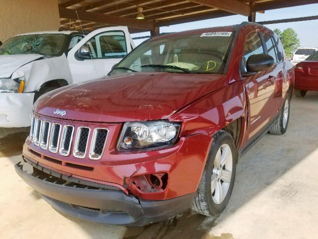 1C4NJCBA7HD148175 - 2017 JEEP COMPASS SP RED photo 2