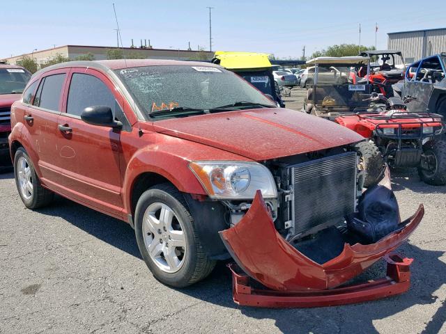 1B3HB48BX7D159588 - 2007 DODGE CALIBER SX BURGUNDY photo 1