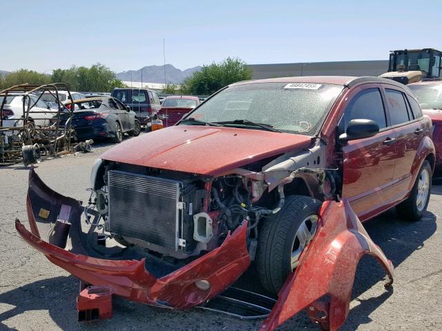 1B3HB48BX7D159588 - 2007 DODGE CALIBER SX BURGUNDY photo 2