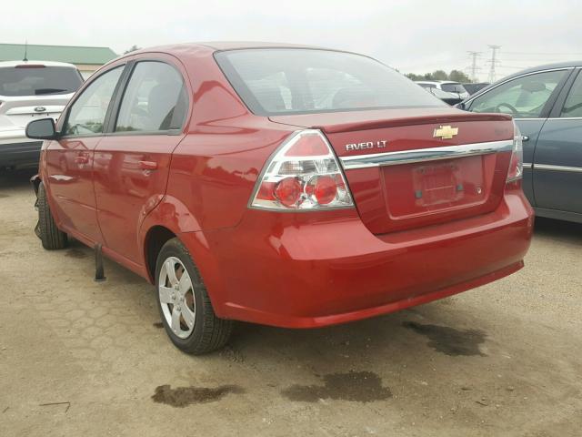 KL1TD5DE8AB119903 - 2010 CHEVROLET AVEO LS RED photo 3