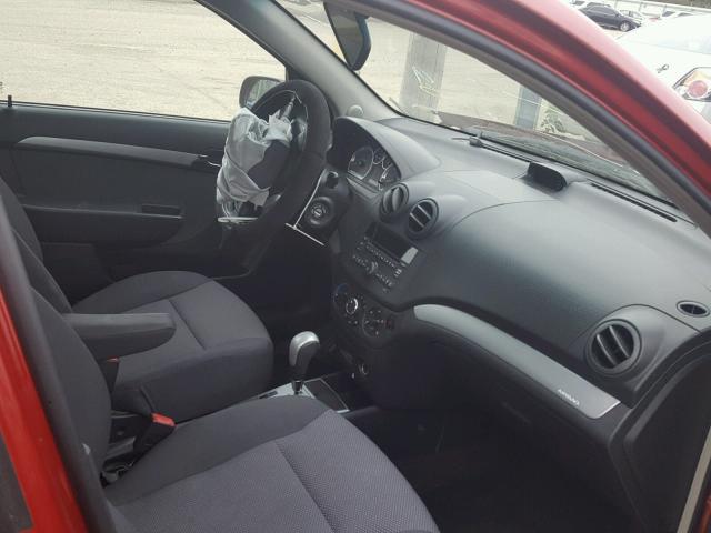 KL1TD5DE8AB119903 - 2010 CHEVROLET AVEO LS RED photo 5