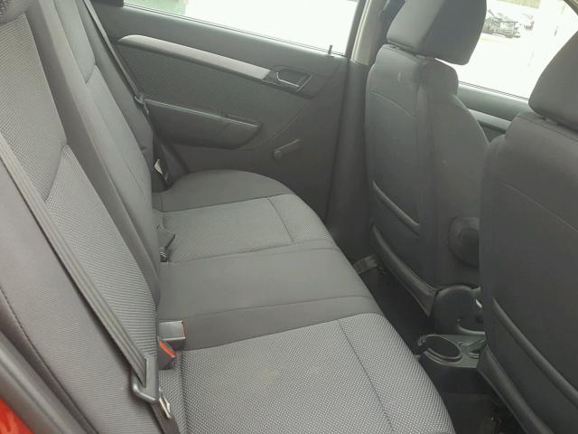 KL1TD5DE8AB119903 - 2010 CHEVROLET AVEO LS RED photo 6