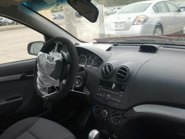 KL1TD5DE8AB119903 - 2010 CHEVROLET AVEO LS RED photo 9