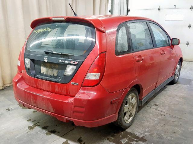 JS2RD41H135202186 - 2003 SUZUKI AERIO SX RED photo 4