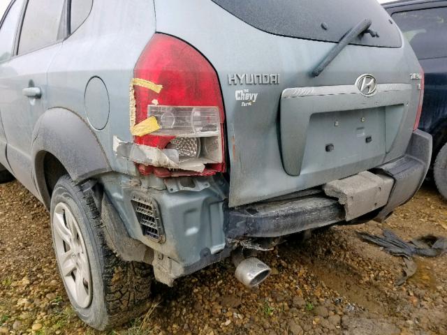 KM8JM12D16U342827 - 2006 HYUNDAI TUCSON GL BLUE photo 9