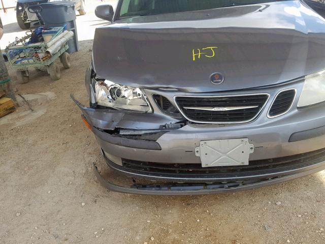 YS3FD49Y571137981 - 2007 SAAB 9-3 2.0T GRAY photo 9