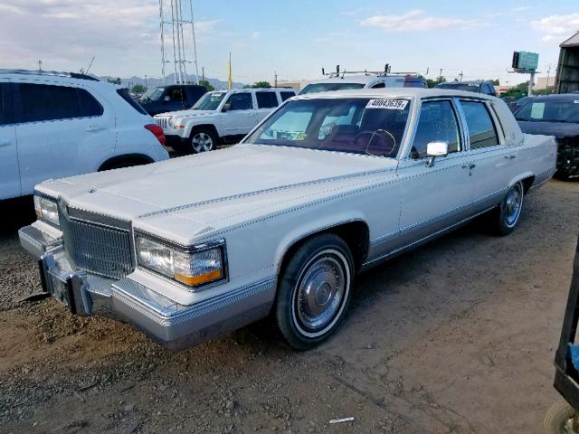 1G6DW54EXMR715004 - 1991 CADILLAC BROUGHAM WHITE photo 2