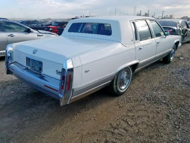 1G6DW54EXMR715004 - 1991 CADILLAC BROUGHAM WHITE photo 4