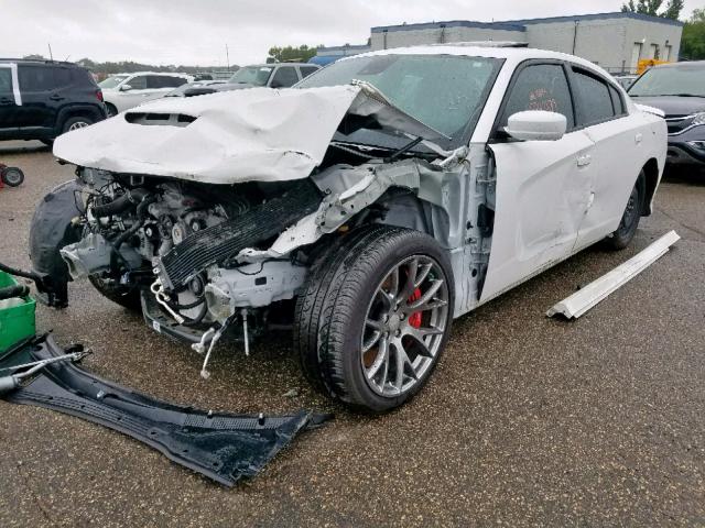 2C3CDXEJ7GH100182 - 2016 DODGE CHARGER SR WHITE photo 2