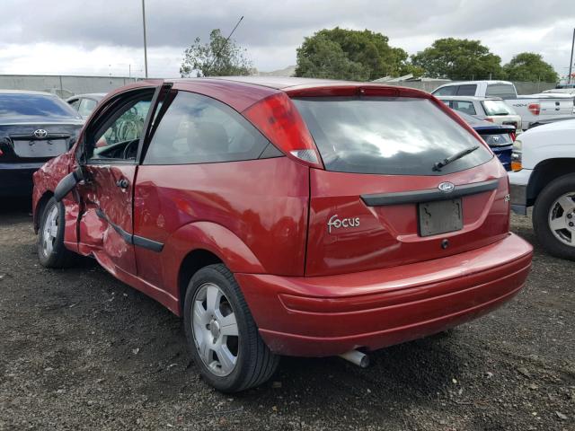 3FAFP31Z73R183332 - 2003 FORD FOCUS ZX3 RED photo 3