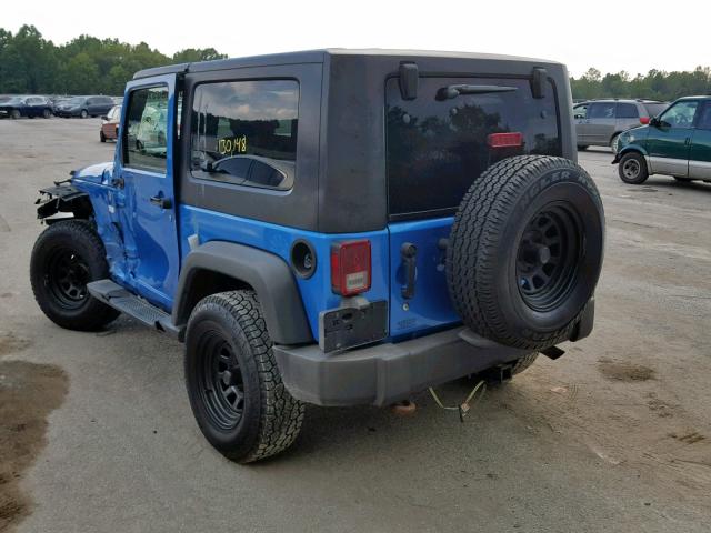 1J4AA2D1XAL119099 - 2010 JEEP WRANGLER S BLUE photo 3