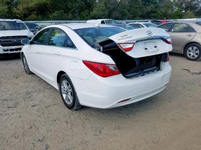 5NPEB4AC4DH717297 - 2013 HYUNDAI SONATA GLS WHITE photo 3