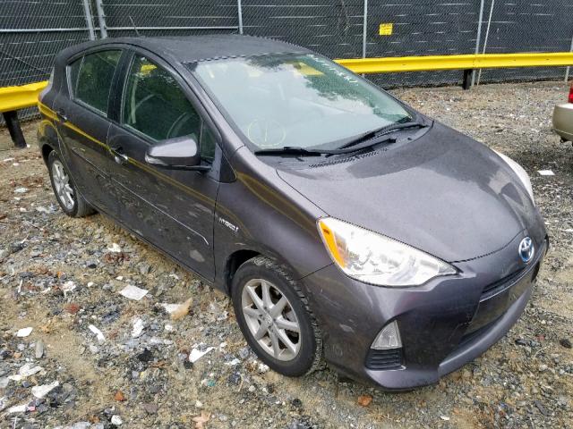 JTDKDTB3XD1542017 - 2013 TOYOTA PRIUS C GRAY photo 1