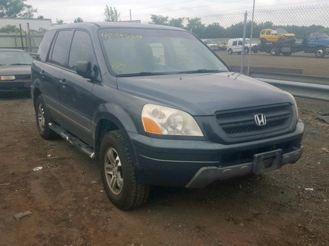 2HKYF18155H542080 - 2005 HONDA PILOT LX BLUE photo 1