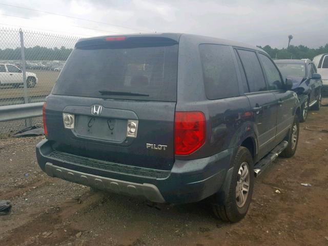 2HKYF18155H542080 - 2005 HONDA PILOT LX BLUE photo 4