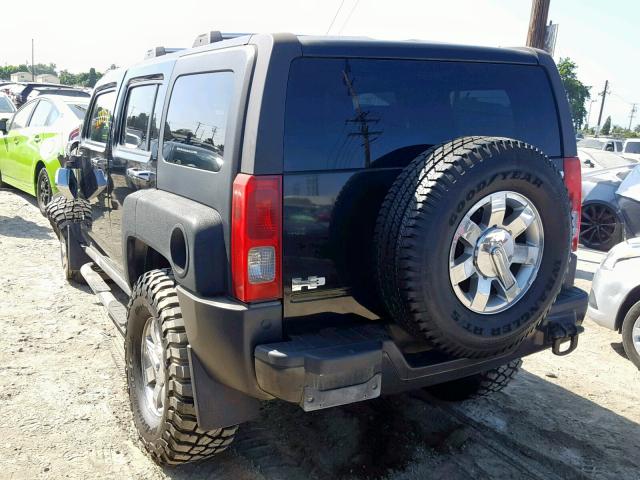 5GTDN13E078136066 - 2007 HUMMER H3 BLACK photo 3