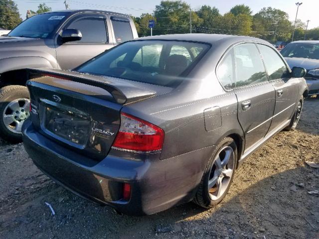 4S3BL616397222400 - 2009 SUBARU LEGACY 2.5 GRAY photo 4