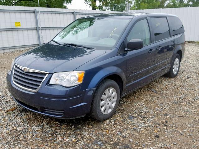 2A8HR44H18R694501 - 2008 CHRYSLER TOWN & COU BLUE photo 2