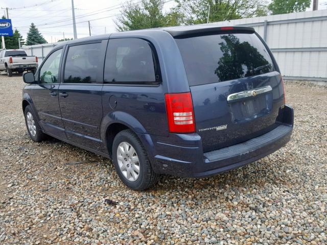 2A8HR44H18R694501 - 2008 CHRYSLER TOWN & COU BLUE photo 3