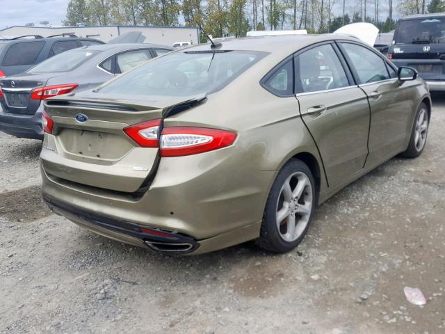 3FA6P0T91DR223594 - 2013 FORD FUSION SE GREEN photo 4