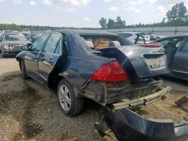 1HGCM56736A071670 - 2006 HONDA ACCORD EX BLUE photo 3