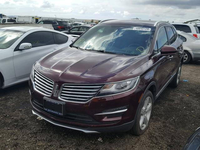 5LMCJ1D95GUJ24155 - 2016 LINCOLN MKC PREMIE BURGUNDY photo 2