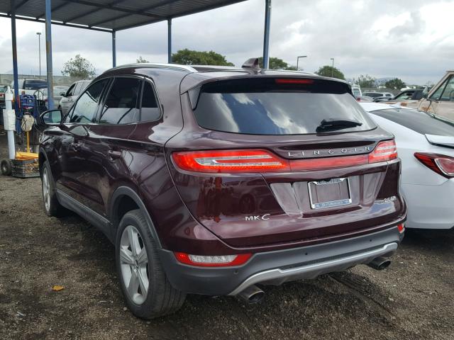 5LMCJ1D95GUJ24155 - 2016 LINCOLN MKC PREMIE BURGUNDY photo 3