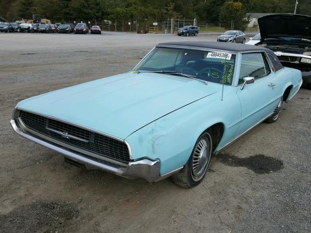 7Y82Z103346 - 1967 FORD T BIRD BLUE photo 2