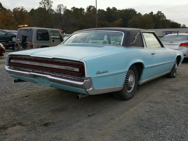 7Y82Z103346 - 1967 FORD T BIRD BLUE photo 4